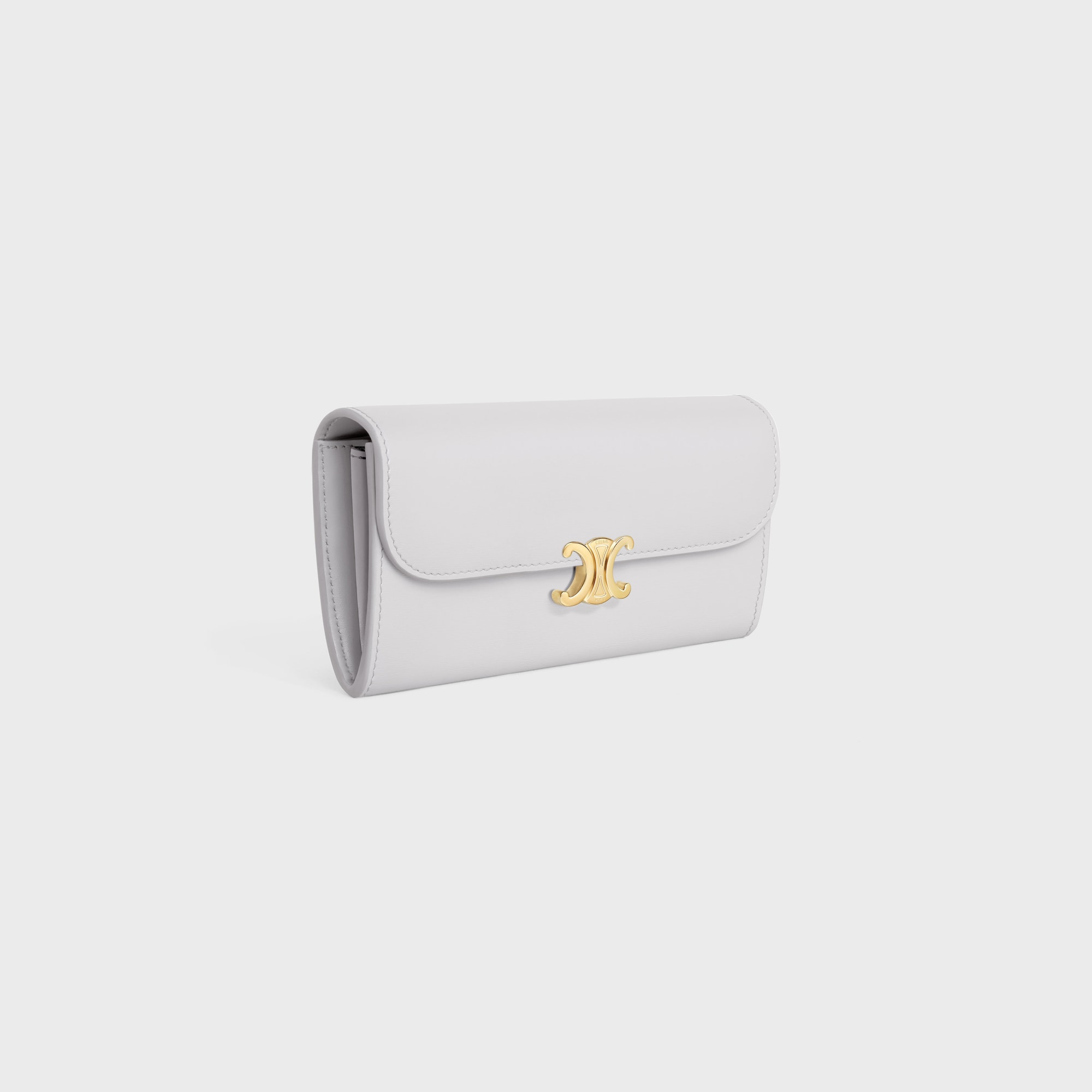 LARGE WALLET TRIOMPHE IN SHINY CALFSKIN CLOUDY GREY - Image 2